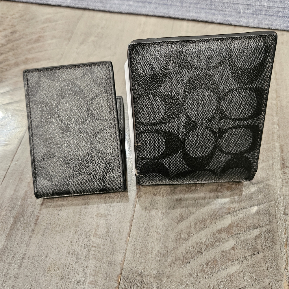 Coach Black Men's Wallet Set
